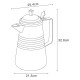 السنيدي، ابريق دلة حليب المونيوم، دلة تفويح قهوة، فضي،  سعة 4.2 لتر
