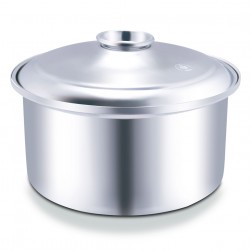 ALSANIDI, Mandi cooking pot, Aluminum pot for mandi, Silver, capacity 5.3 L