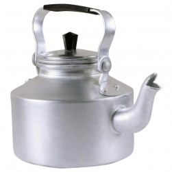 Abu Taj, Indian Aluminum teapot with strainer, Teapot, Silver, capacity 1 L