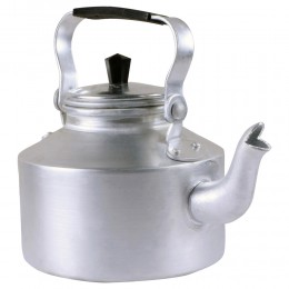 أبو تاج، ابريق شاي الومنيوم هندي بمصفاة، براد شاي، فضي، سعة 1 لتر