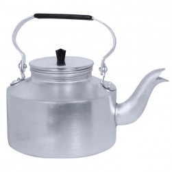 Abu Taj, Indian Aluminum teapot with strainer, Teapot, Silver, capacity 1 L