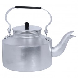 Abu Taj, Indian Aluminum teapot with strainer, Teapot, Silver, capacity 1.3 L