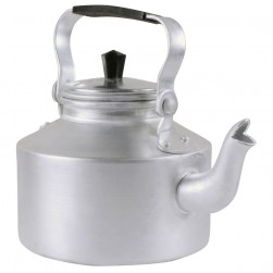 Abu Taj, Indian Aluminum teapot with strainer, Teapot, Silver, capacity 3 L