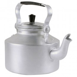 أبو تاج، ابريق شاي الومنيوم هندي بمصفاة، براد شاي، فضي، سعة 1.6 لتر
