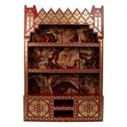 ALSANIDI, Kamar Storing and Displaying Pitchers and Jugs Cupboard , Kamar Wood, Red, Size 150*220 Cm