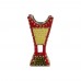 السنيدي، مبخرة تراثية، مبخرة حائل خشب أثل، احمر، مقاس 30 سم